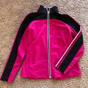 💖💖Pink/Black Zip Exercise Sweat Jacket/Athletic